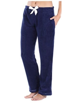 PajamaMania Women's Fleece Pajama PJ Pants with Pockets