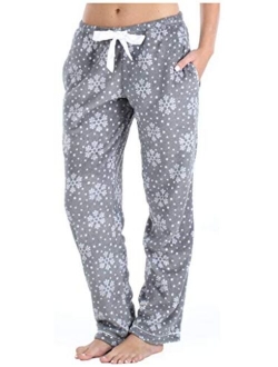 PajamaMania Women's Fleece Pajama PJ Pants with Pockets