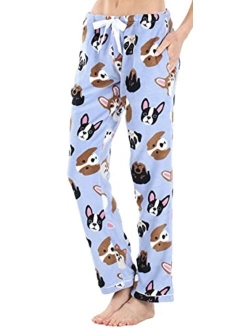 PajamaMania Women's Fleece Pajama PJ Pants with Pockets