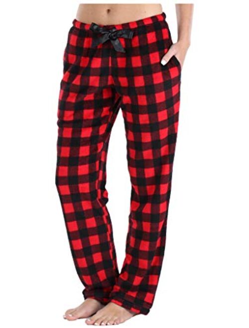 PajamaMania Women's Fleece Pajama PJ Pants with Pockets