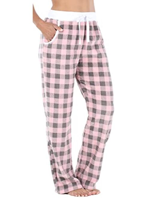 PajamaMania Women's Fleece Pajama PJ Pants with Pockets