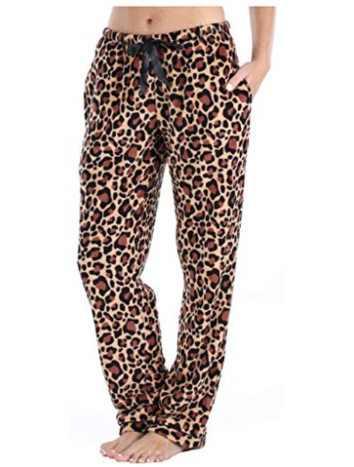 PajamaMania Women's Fleece Pajama PJ Pants with Pockets