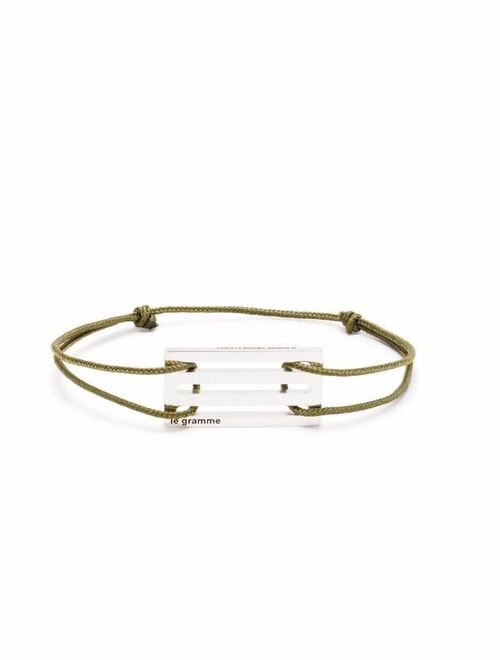 Le Gramme punched cord bracelet