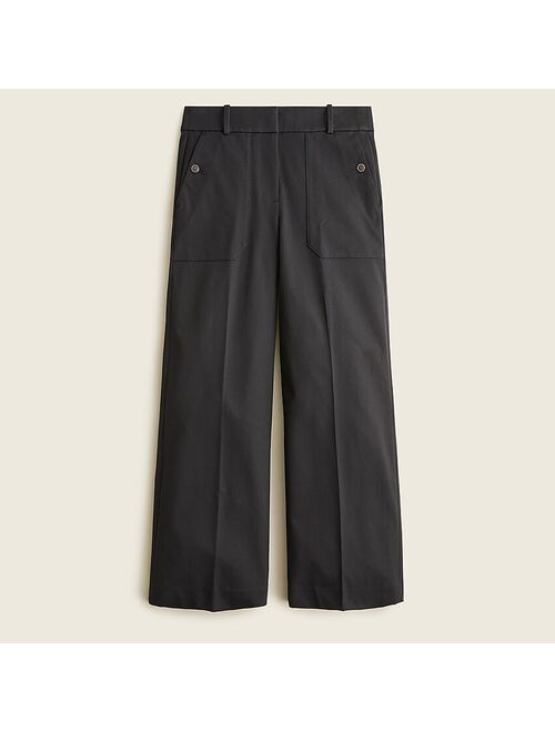 J.Crew Wide-leg pant in bi-stretch cotton