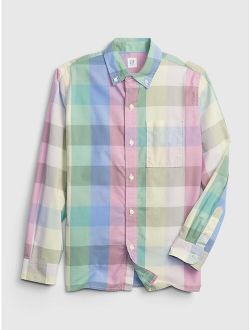 Kids Plaid Button-Down Shirt