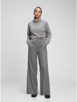 High Rise Recycled Pleated Wide-Leg Pants