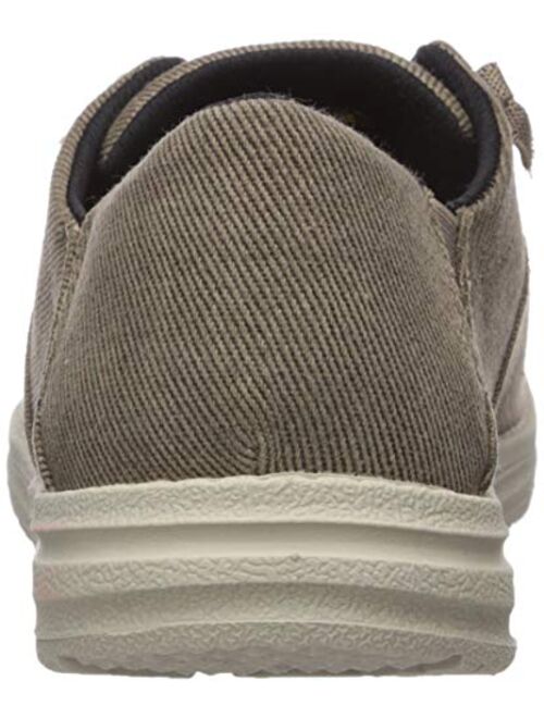 Skechers Men's volgo Slip on Melson Canvas Slip-On Moccasin Shoe