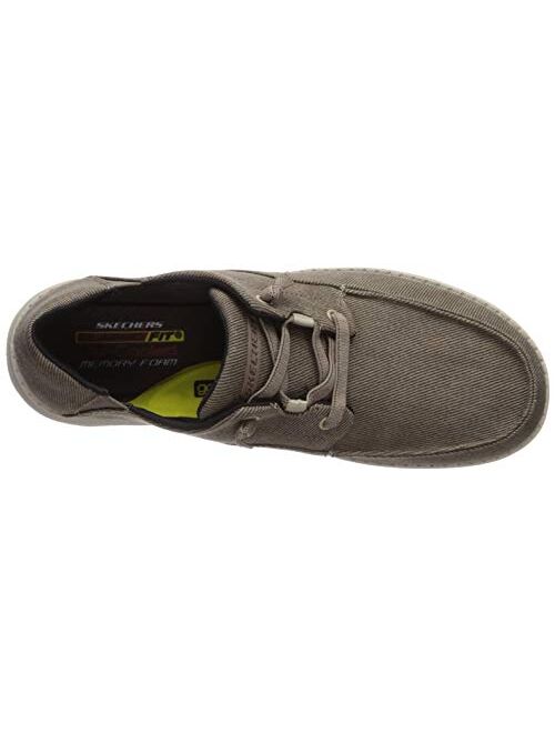 Skechers Men's volgo Slip on Melson Canvas Slip-On Moccasin Shoe