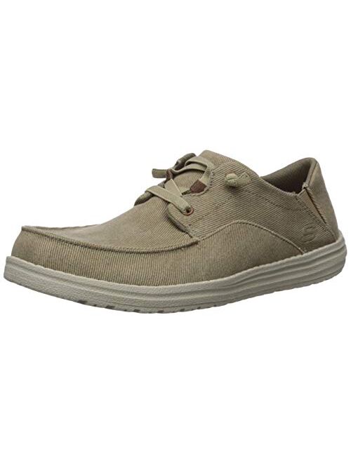 Skechers Men's volgo Slip on Melson Canvas Slip-On Moccasin Shoe