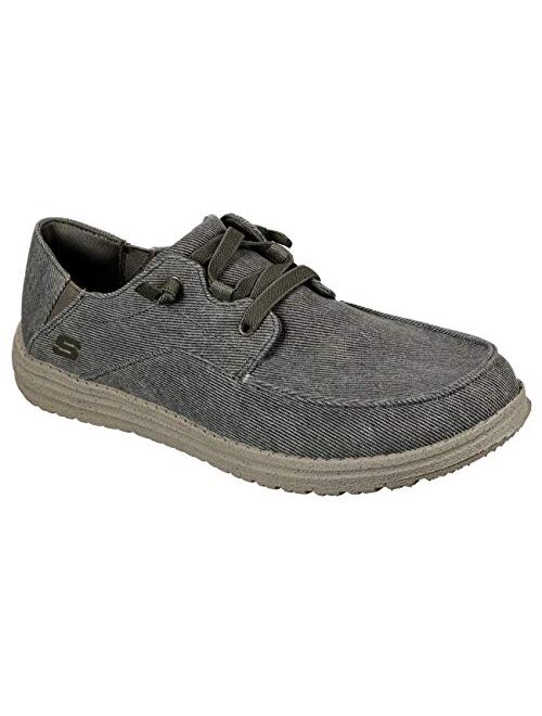 Skechers Men's volgo Slip on Melson Canvas Slip-On Moccasin Shoe