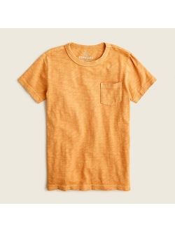 Kids' garment-dyed pocket T-shirt