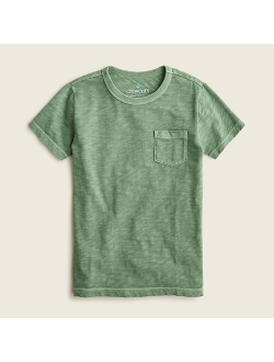 Kids' garment-dyed pocket T-shirt