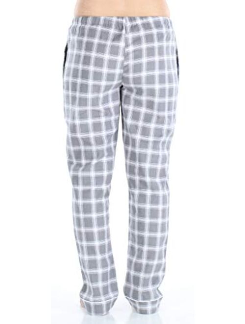 PajamaMania Women's Cotton Flannel Pajama PJ Pants with Pockets