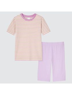 KIDS AIRism COTTON SHORT-SLEEVE SET