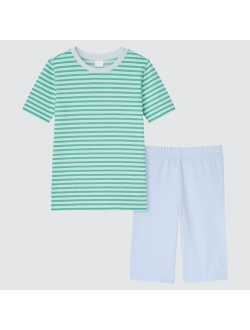 KIDS AIRism COTTON SHORT-SLEEVE SET