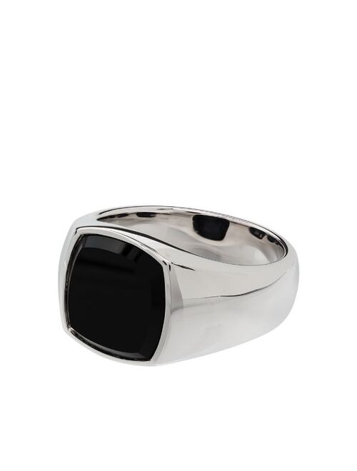 Tom Wood onyx square signet ring