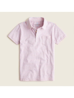 Boys' short-sleeve polo shirt in stripe