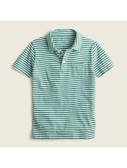 Boys' short-sleeve polo shirt in stripe