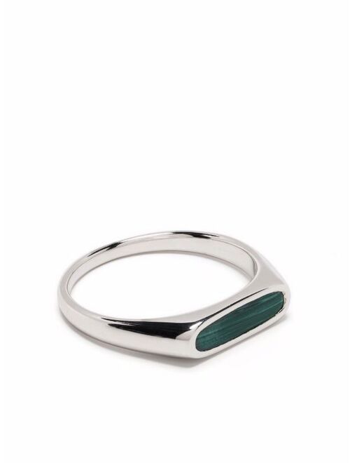 Tom Wood Mario malachite signet ring