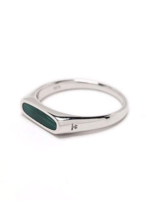 Tom Wood Mario malachite signet ring