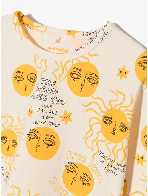 Mini Rodini Moon and Sun-print T-shirt