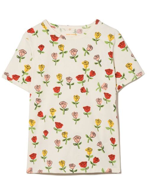 Mini Rodini rose-print T-shirt