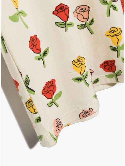 Mini Rodini rose-print T-shirt