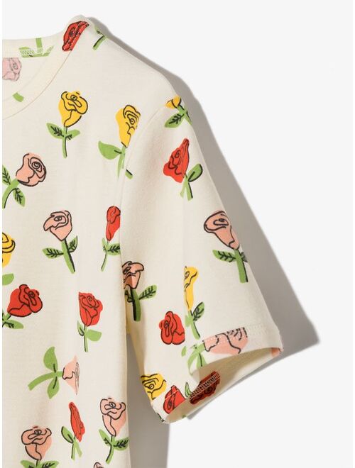 Mini Rodini rose-print T-shirt