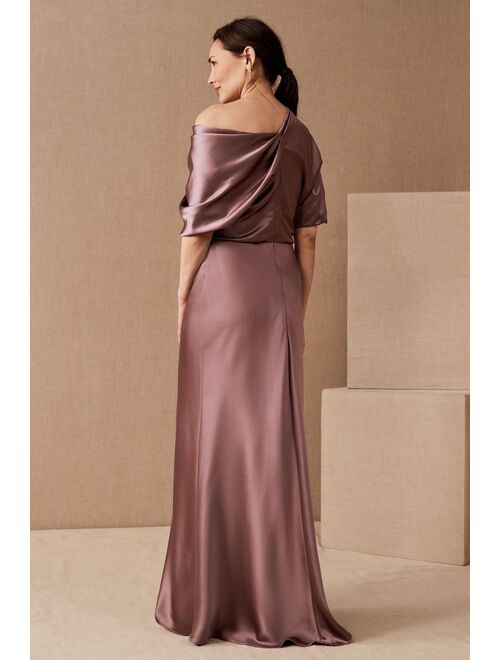 Amsale Pryce Off-the-Shoulder Column Dress