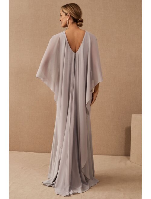 Amsale Crane Cape Dress