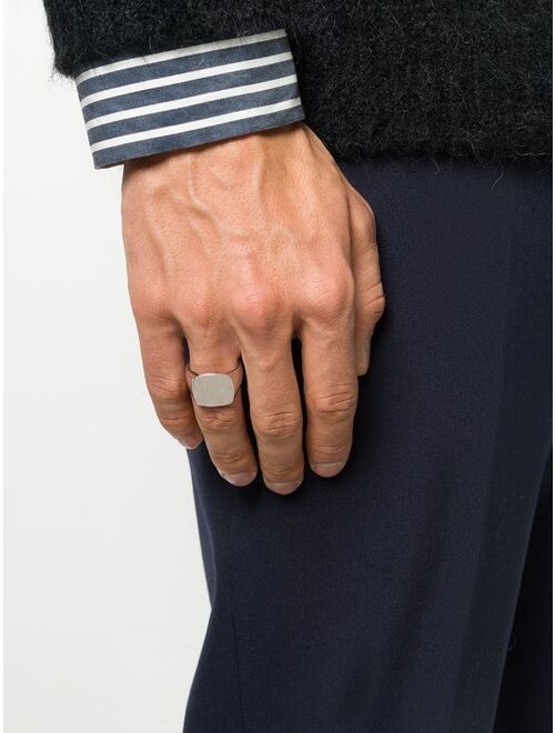 Tom Wood Cushion Satin signet ring