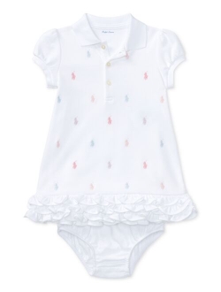 Ralph Lauren Baby Girls Embroidered Polo Dress