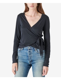 Ribbed Wrap Top