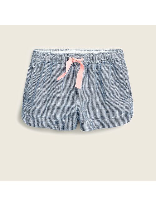 J.Crew Girls' fishtail-hem short in linen