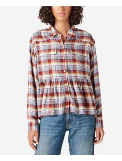 Plaid Peplum Shirt