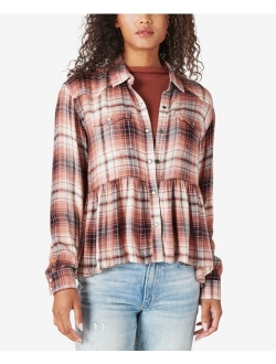 Plaid Peplum Shirt