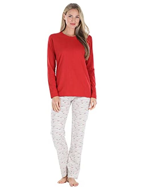 Frankie & Johnny Women's Loungewear T-Shirt and Bottoms Pajama Set