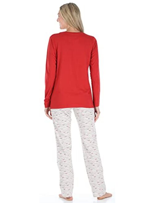 Frankie & Johnny Women's Loungewear T-Shirt and Bottoms Pajama Set