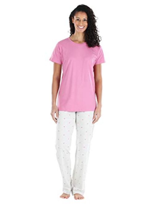 Frankie & Johnny Women's Loungewear T-Shirt and Bottoms Pajama Set