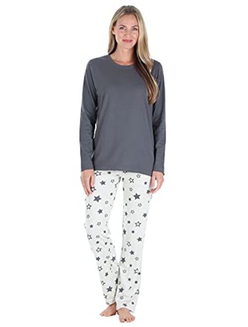 Frankie & Johnny Women's Loungewear T-Shirt and Bottoms Pajama Set