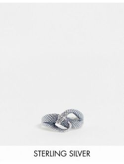 sterling silver ring with wrap around snake design in silver