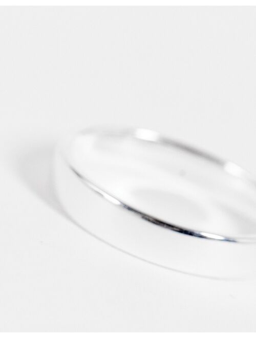 ASOS DESIGN sterling silver band ring in silver