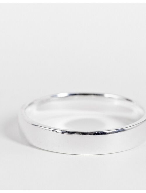 ASOS DESIGN sterling silver band ring in silver