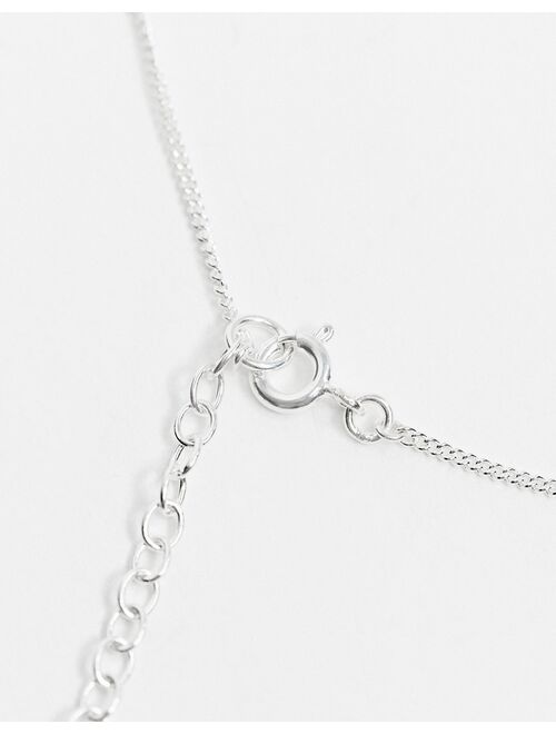 ASOS DESIGN sterling silver necklace with cross pendant