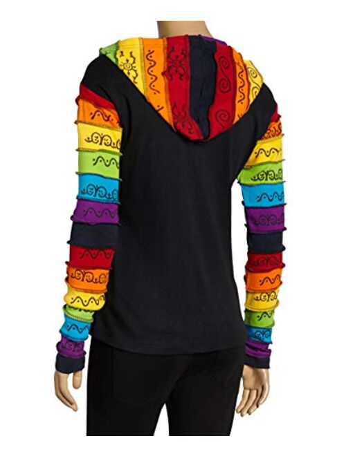 THE COLLECTION ROYAL Patchwork Colorful Hooded Cotton Nepal Jacket