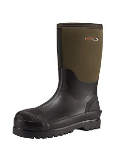 Men's Rain Boots Waterproof Muck Mud Boots Insulated Rubber Boot