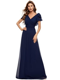 Women's A-Line Wedding Bridesmaid Dress Long Formal Dress 7709