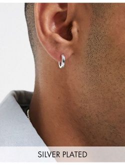 9mm hoop earrings in silver plate