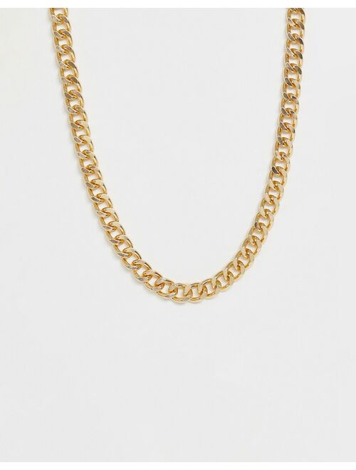 ASOS DESIGN short chunky chain in gold tone