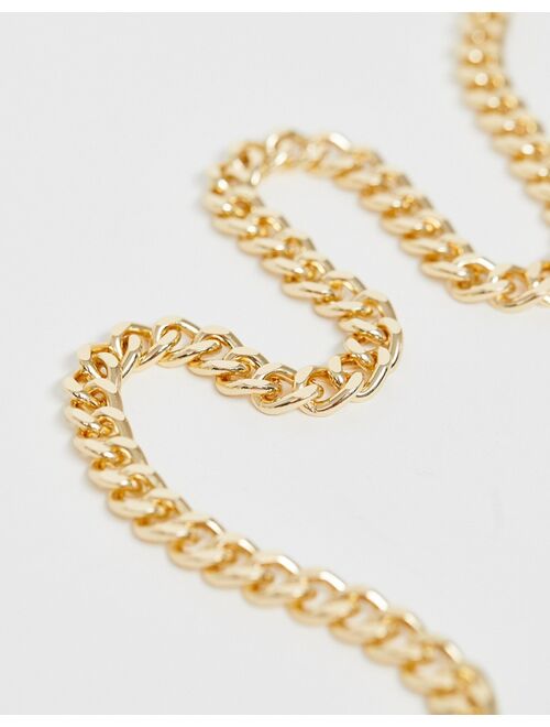 ASOS DESIGN short chunky chain in gold tone